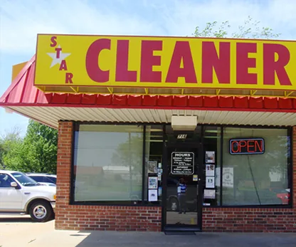 Star Cleaners storefront on South Highway 377 in Aubrey, Texas